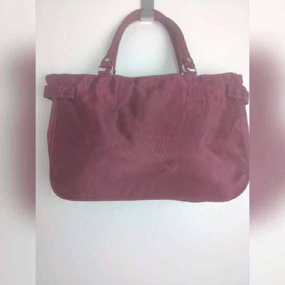 Large Burgundy Durable Nylon Cosmetic Makeup Bag - Picture 3 of 10